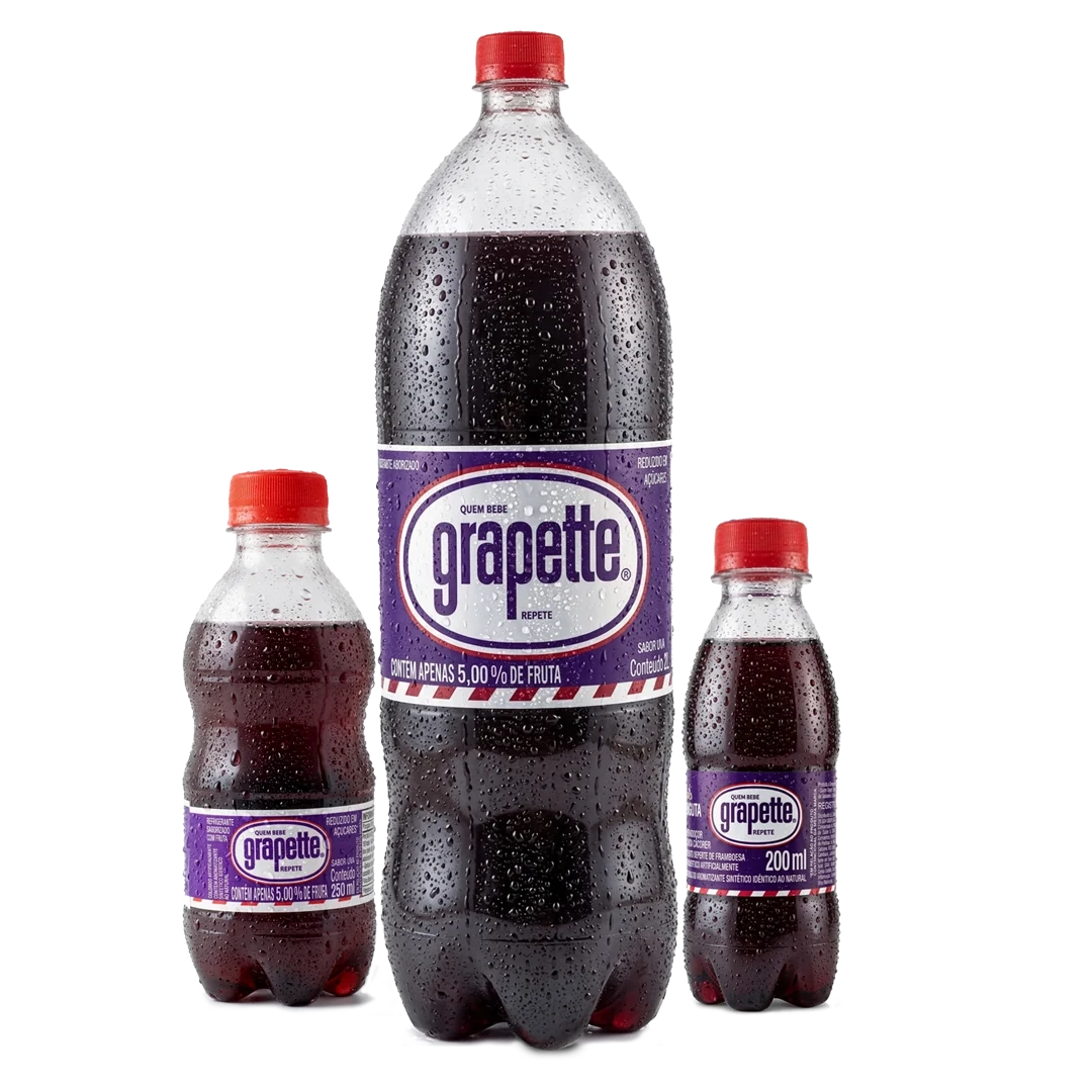 Refrigerantes Grapette 250ml, 2L e 200ml